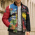 Antigua and Barbuda Magnificent Frigatebird Bomber Puffer Jacket Tropical Vibe - Wonder Print Shop