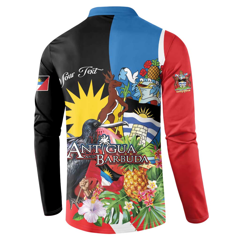 Antigua and Barbuda Magnificent Frigatebird Button Sweatshirt Tropical Vibe - Wonder Print Shop