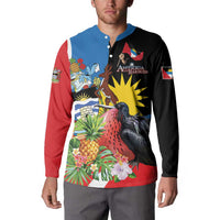 Antigua and Barbuda Magnificent Frigatebird Button Sweatshirt Tropical Vibe - Wonder Print Shop