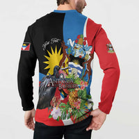 Antigua and Barbuda Magnificent Frigatebird Button Sweatshirt Tropical Vibe - Wonder Print Shop
