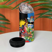 Antigua and Barbuda Magnificent Frigatebird 4 in 1 Can Cooler Tumbler Tropical Vibe - Wonder Print Shop