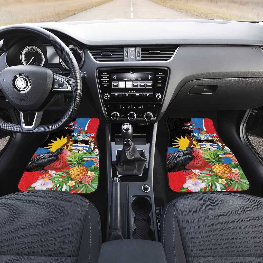 Antigua and Barbuda Magnificent Frigatebird Car Mats Tropical Vibe - Wonder Print Shop