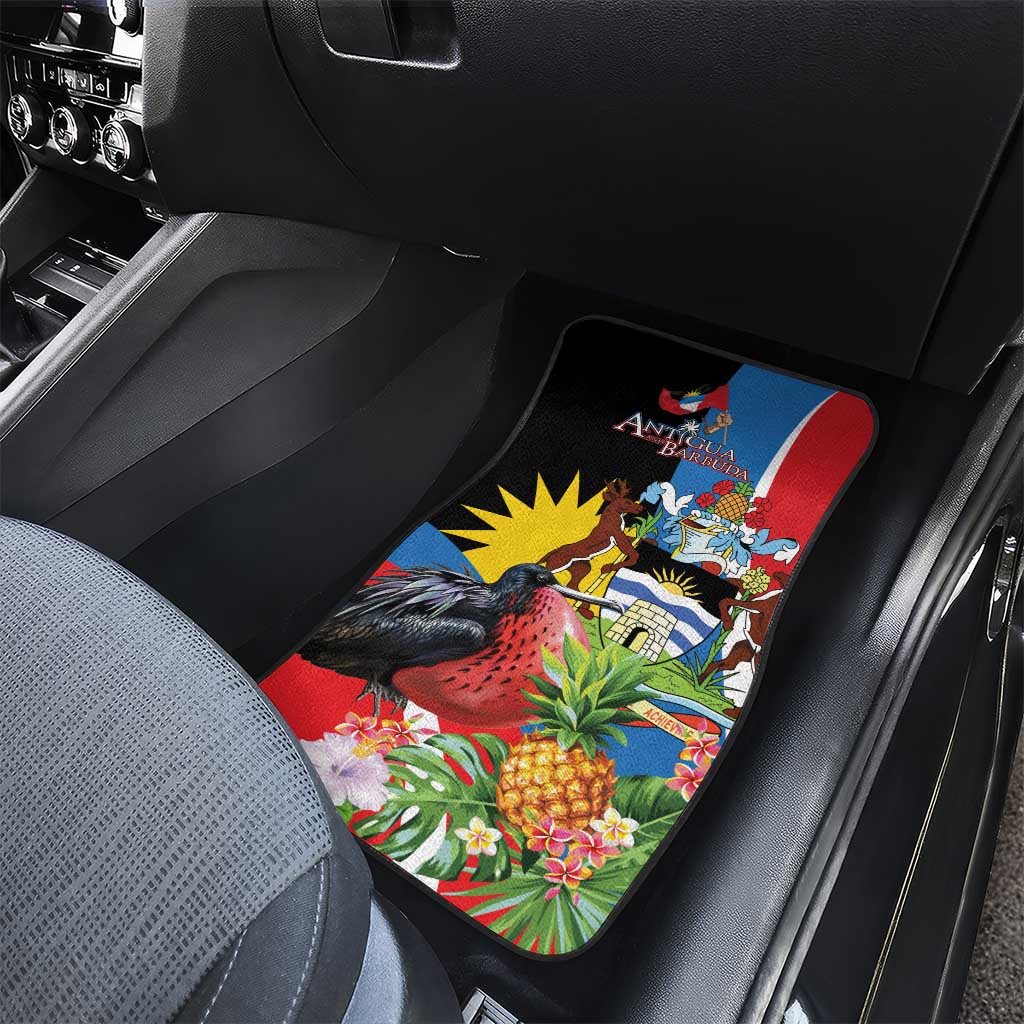Antigua and Barbuda Magnificent Frigatebird Car Mats Tropical Vibe - Wonder Print Shop