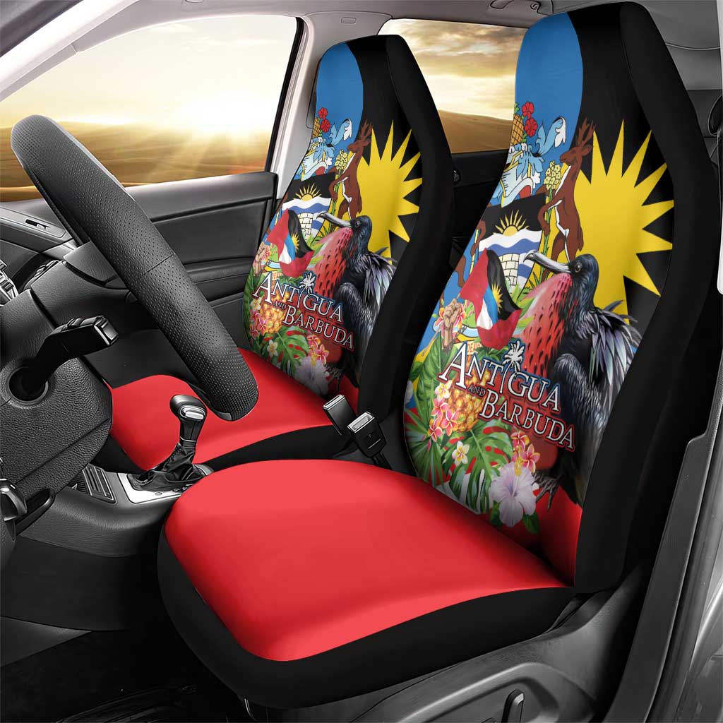 Antigua and Barbuda Magnificent Frigatebird Car Seat Cover Tropical Vibe - Wonder Print Shop