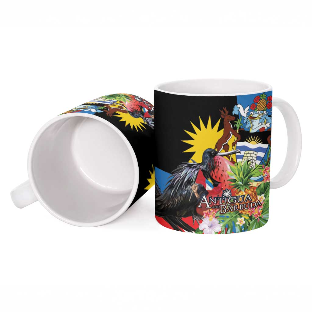 Antigua and Barbuda Magnificent Frigatebird Ceramic Mug Tropical Vibe - Wonder Print Shop