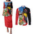 Antigua and Barbuda Magnificent Frigatebird Couples Matching Puletasi and Long Sleeve Button Shirt Tropical Vibe - Wonder Print Shop