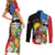 Antigua and Barbuda Magnificent Frigatebird Couples Matching Short Sleeve Bodycon Dress and Long Sleeve Button Shirt Tropical Vibe - Wonder Print Shop
