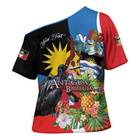 Antigua and Barbuda Magnificent Frigatebird Cross Shoulder Shirt Tropical Vibe - Wonder Print Shop