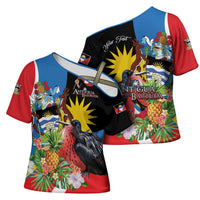 Antigua and Barbuda Magnificent Frigatebird Cross Shoulder Shirt Tropical Vibe - Wonder Print Shop