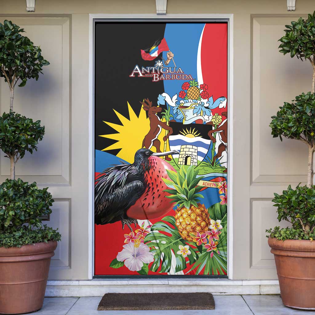 Antigua and Barbuda Magnificent Frigatebird Door Cover Tropical Vibe - Wonder Print Shop