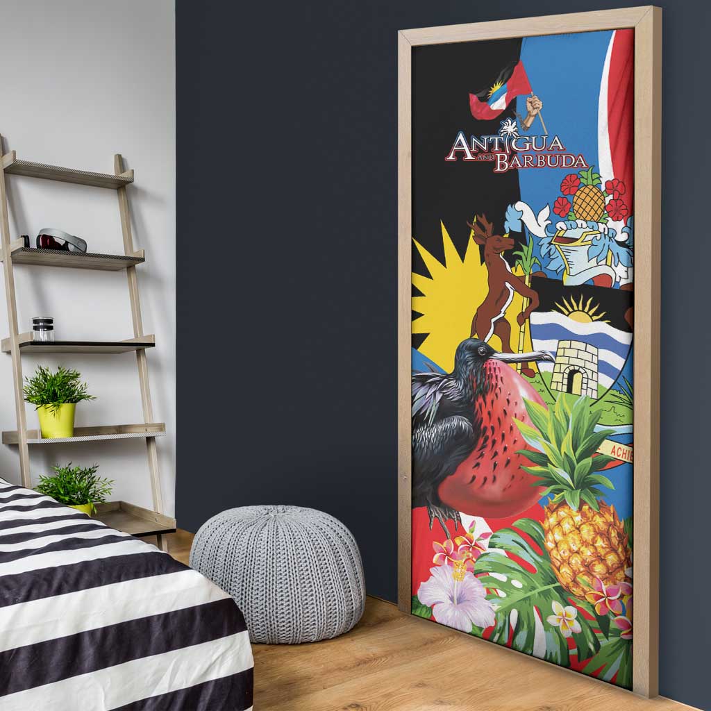 Antigua and Barbuda Magnificent Frigatebird Door Cover Tropical Vibe - Wonder Print Shop