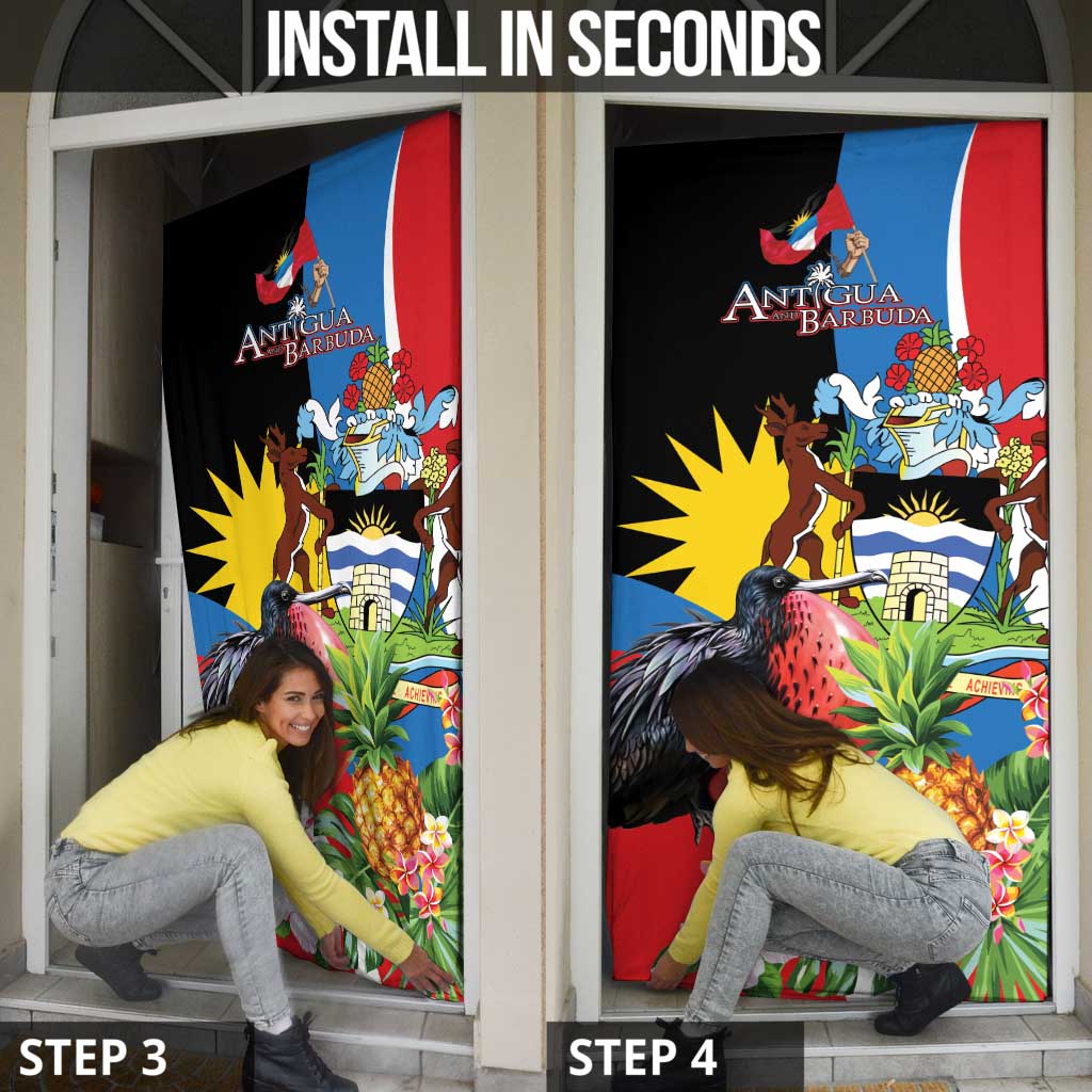 Antigua and Barbuda Magnificent Frigatebird Door Cover Tropical Vibe - Wonder Print Shop
