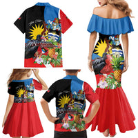 Antigua and Barbuda Magnificent Frigatebird Family Matching Mermaid Dress and Hawaiian Shirt Tropical Vibe - Wonder Print Shop