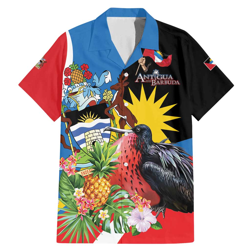 Antigua and Barbuda Magnificent Frigatebird Family Matching Mermaid Dress and Hawaiian Shirt Tropical Vibe - Wonder Print Shop