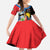 Antigua and Barbuda Magnificent Frigatebird Family Matching Short Sleeve Bodycon Dress and Hawaiian Shirt Tropical Vibe - Wonder Print Shop