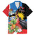 Antigua and Barbuda Magnificent Frigatebird Family Matching Short Sleeve Bodycon Dress and Hawaiian Shirt Tropical Vibe - Wonder Print Shop
