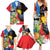 Antigua and Barbuda Magnificent Frigatebird Family Matching Summer Maxi Dress and Hawaiian Shirt Tropical Vibe - Wonder Print Shop