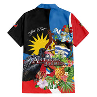 Antigua and Barbuda Magnificent Frigatebird Family Matching Summer Maxi Dress and Hawaiian Shirt Tropical Vibe - Wonder Print Shop