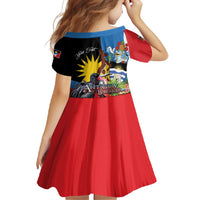 Antigua and Barbuda Magnificent Frigatebird Family Matching Tank Maxi Dress and Hawaiian Shirt Tropical Vibe - Wonder Print Shop