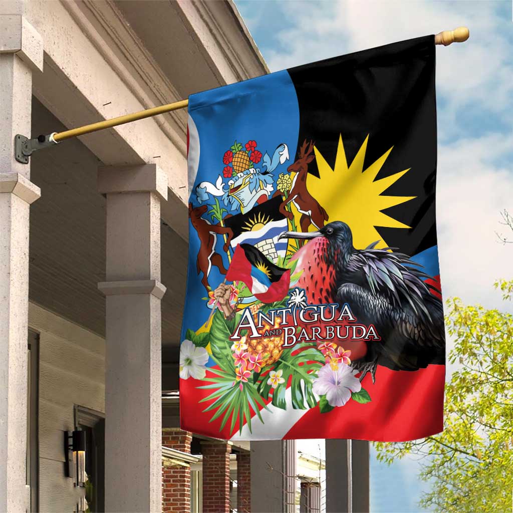 Antigua and Barbuda Magnificent Frigatebird Garden Flag Tropical Vibe - Wonder Print Shop