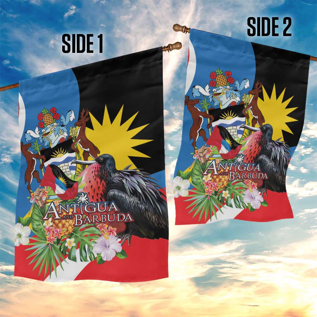 Antigua and Barbuda Magnificent Frigatebird Garden Flag Tropical Vibe - Wonder Print Shop