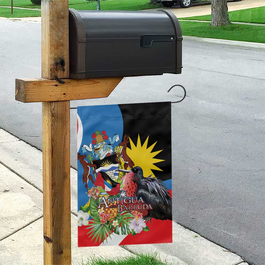 Antigua and Barbuda Magnificent Frigatebird Garden Flag Tropical Vibe - Wonder Print Shop