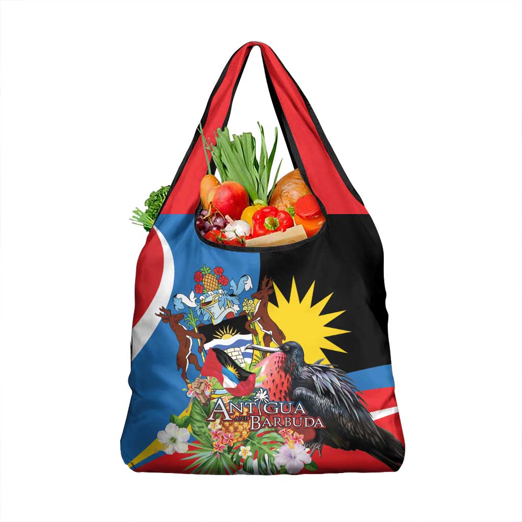 Antigua and Barbuda Magnificent Frigatebird Grocery Bag Tropical Vibe - Wonder Print Shop