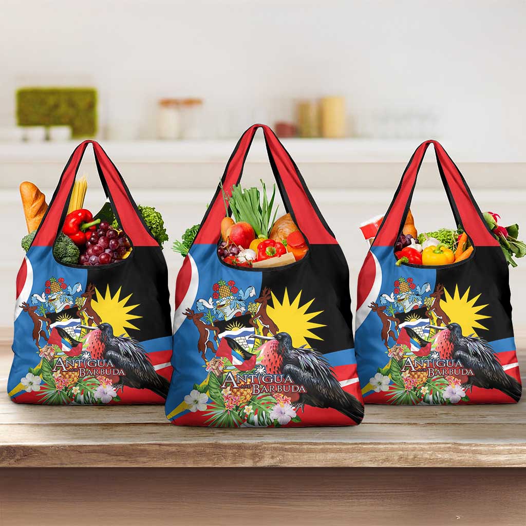 Antigua and Barbuda Magnificent Frigatebird Grocery Bag Tropical Vibe - Wonder Print Shop
