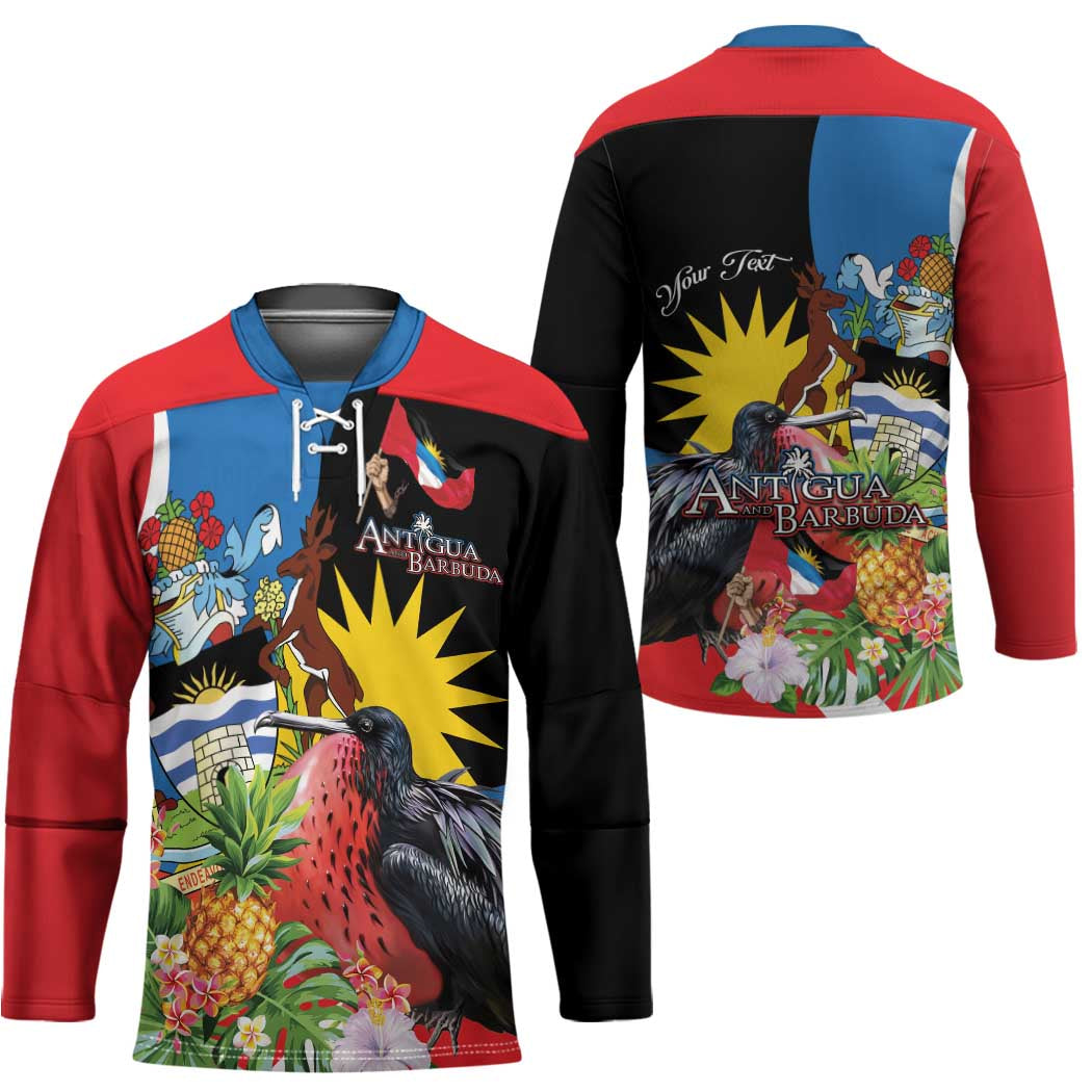 Antigua and Barbuda Magnificent Frigatebird Hockey Jersey Tropical Vibe - Wonder Print Shop