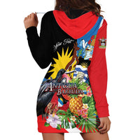 Antigua and Barbuda Magnificent Frigatebird Hoodie Dress Tropical Vibe - Wonder Print Shop