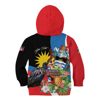 Antigua and Barbuda Magnificent Frigatebird Kid Hoodie Tropical Vibe - Wonder Print Shop