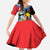 Antigua and Barbuda Magnificent Frigatebird Kid Short Sleeve Dress Tropical Vibe - Wonder Print Shop