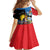 Antigua and Barbuda Magnificent Frigatebird Kid Short Sleeve Dress Tropical Vibe - Wonder Print Shop