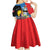 Antigua and Barbuda Magnificent Frigatebird Kid Short Sleeve Dress Tropical Vibe - Wonder Print Shop