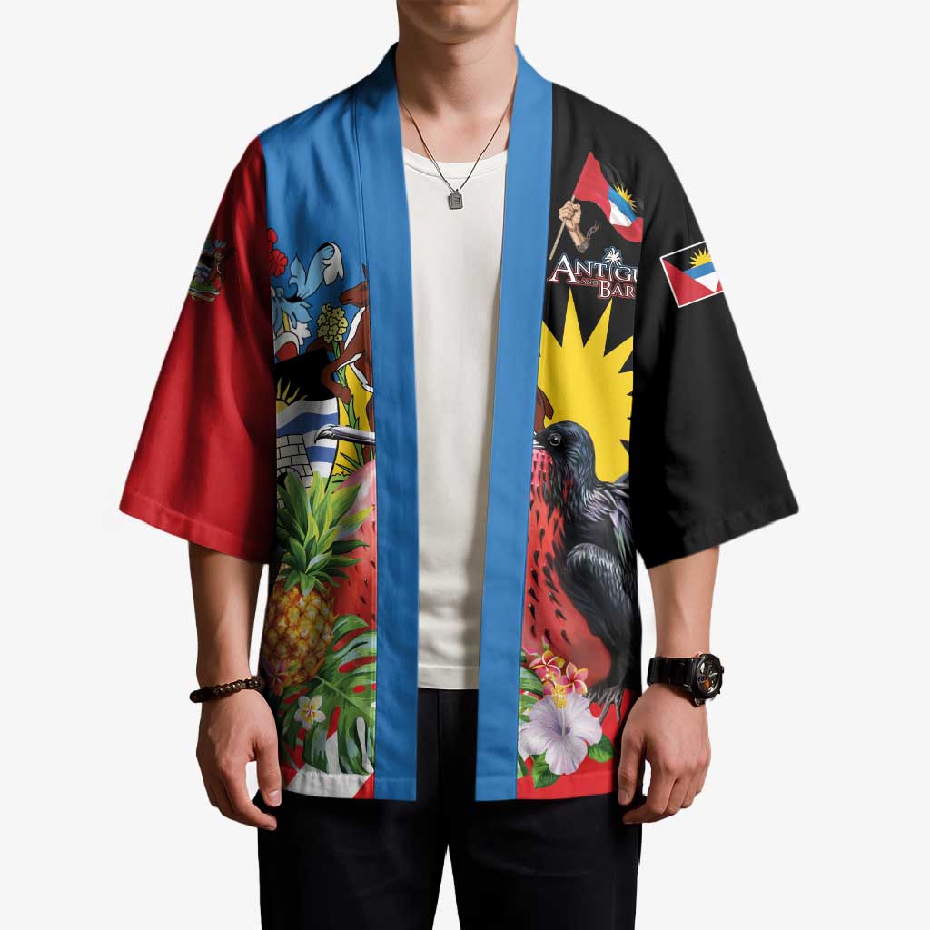 Antigua and Barbuda Magnificent Frigatebird Kimono Tropical Vibe - Wonder Print Shop
