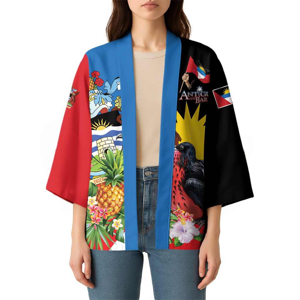 Antigua and Barbuda Magnificent Frigatebird Kimono Tropical Vibe - Wonder Print Shop