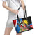 Antigua and Barbuda Magnificent Frigatebird Leather Tote Bag Tropical Vibe - Wonder Print Shop
