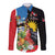Antigua and Barbuda Magnificent Frigatebird Long Sleeve Button Shirt Tropical Vibe - Wonder Print Shop
