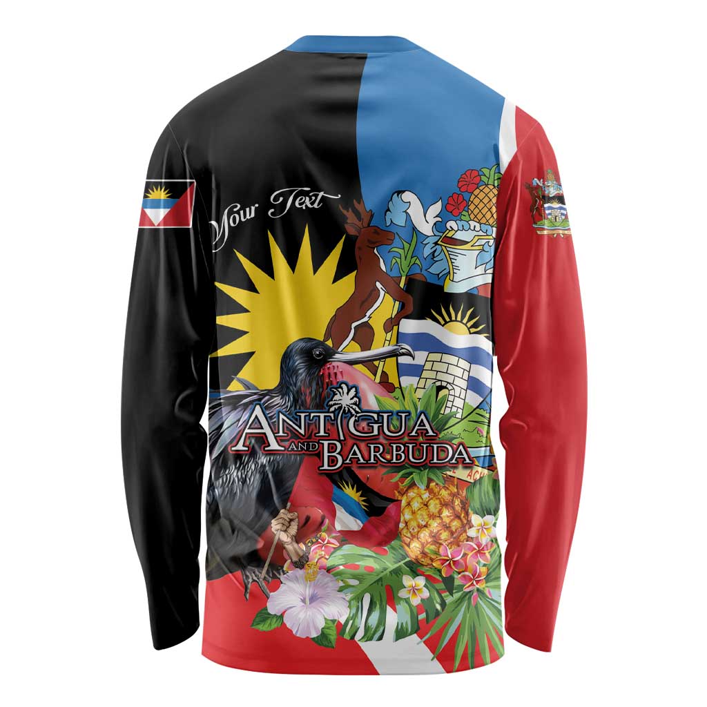 Antigua and Barbuda Magnificent Frigatebird Long Sleeve Shirt Tropical Vibe - Wonder Print Shop