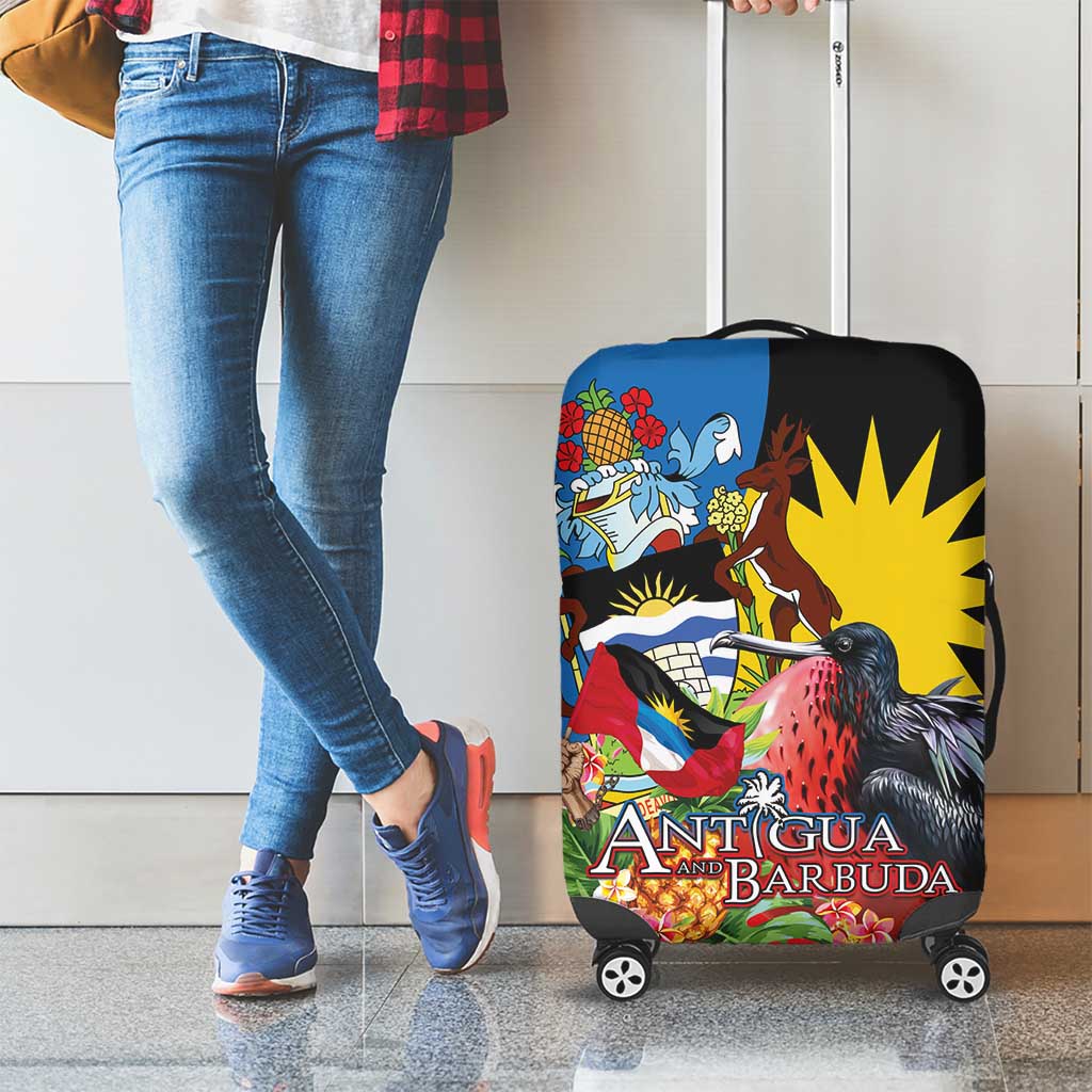 Antigua and Barbuda Magnificent Frigatebird Luggage Cover Tropical Vibe - Wonder Print Shop