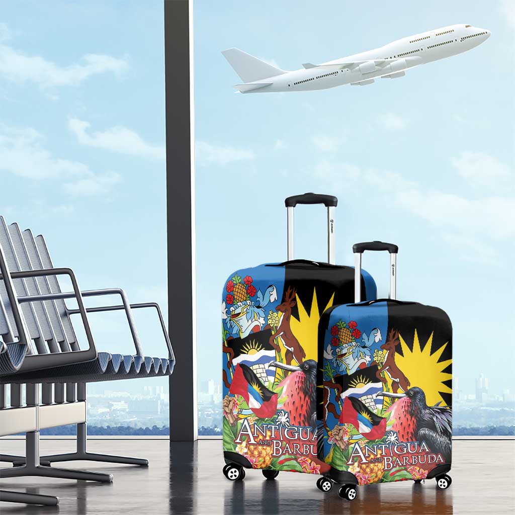 Antigua and Barbuda Magnificent Frigatebird Luggage Cover Tropical Vibe - Wonder Print Shop