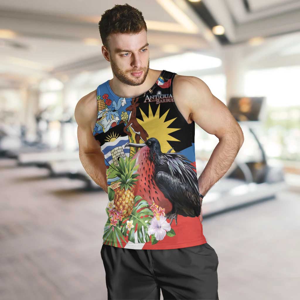 Antigua and Barbuda Magnificent Frigatebird Men Tank Top Tropical Vibe - Wonder Print Shop