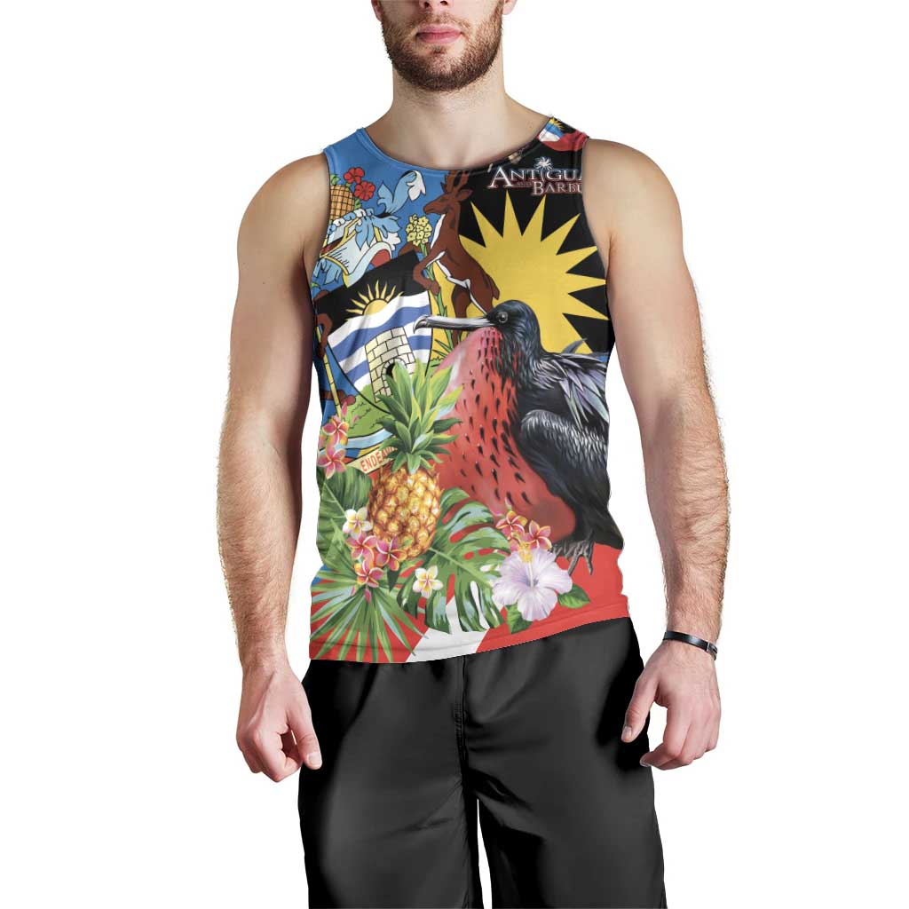 Antigua and Barbuda Magnificent Frigatebird Men Tank Top Tropical Vibe - Wonder Print Shop