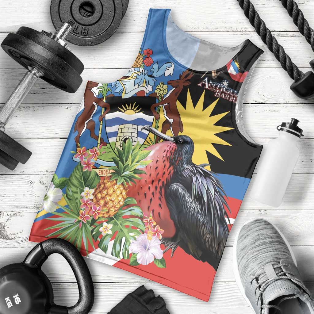Antigua and Barbuda Magnificent Frigatebird Men Tank Top Tropical Vibe - Wonder Print Shop
