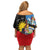 Antigua and Barbuda Magnificent Frigatebird Off Shoulder Short Dress Tropical Vibe - Wonder Print Shop