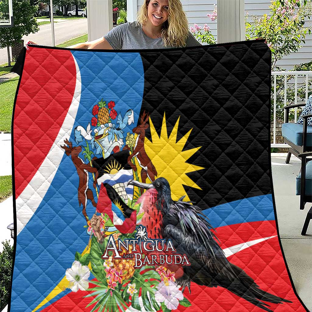 Antigua and Barbuda Magnificent Frigatebird Quilt Tropical Vibe - Wonder Print Shop