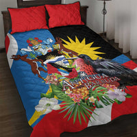 Antigua and Barbuda Magnificent Frigatebird Quilt Bed Set Tropical Vibe - Wonder Print Shop