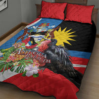 Antigua and Barbuda Magnificent Frigatebird Quilt Bed Set Tropical Vibe - Wonder Print Shop