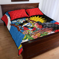 Antigua and Barbuda Magnificent Frigatebird Quilt Bed Set Tropical Vibe - Wonder Print Shop