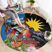 Antigua and Barbuda Magnificent Frigatebird Round Carpet Tropical Vibe - Wonder Print Shop